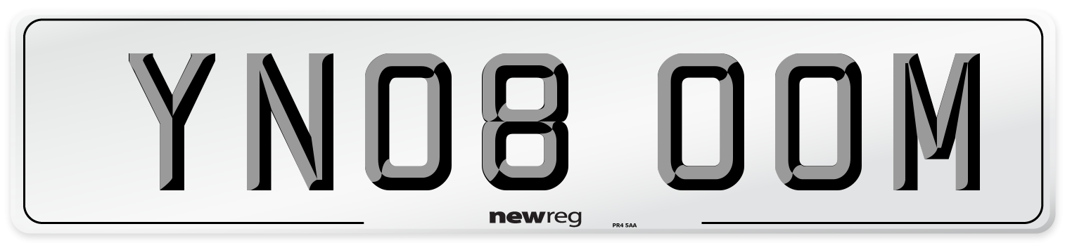 YN08 OOM Number Plate from New Reg